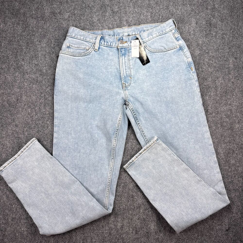 NWT Banana Republic Mens Travel Jeans 34 X 32 Athletic Fit Light Wash